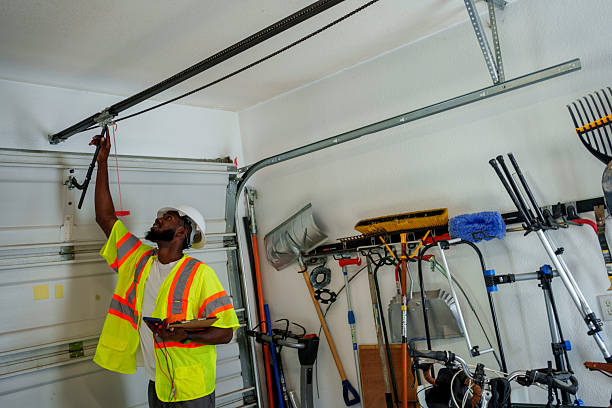 Professional Garage Door Maintenance technician working in Cambria, IL